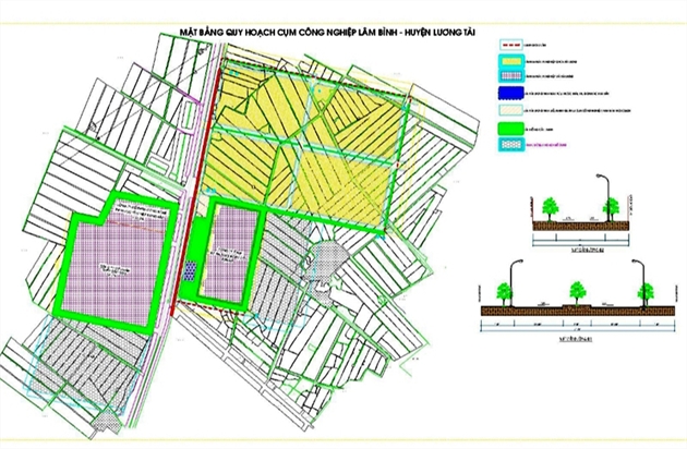 Mặt bằng quy hoạch cụm công nghiệp Lâm Bình, huyện Lương Tài, Bắc Ninh