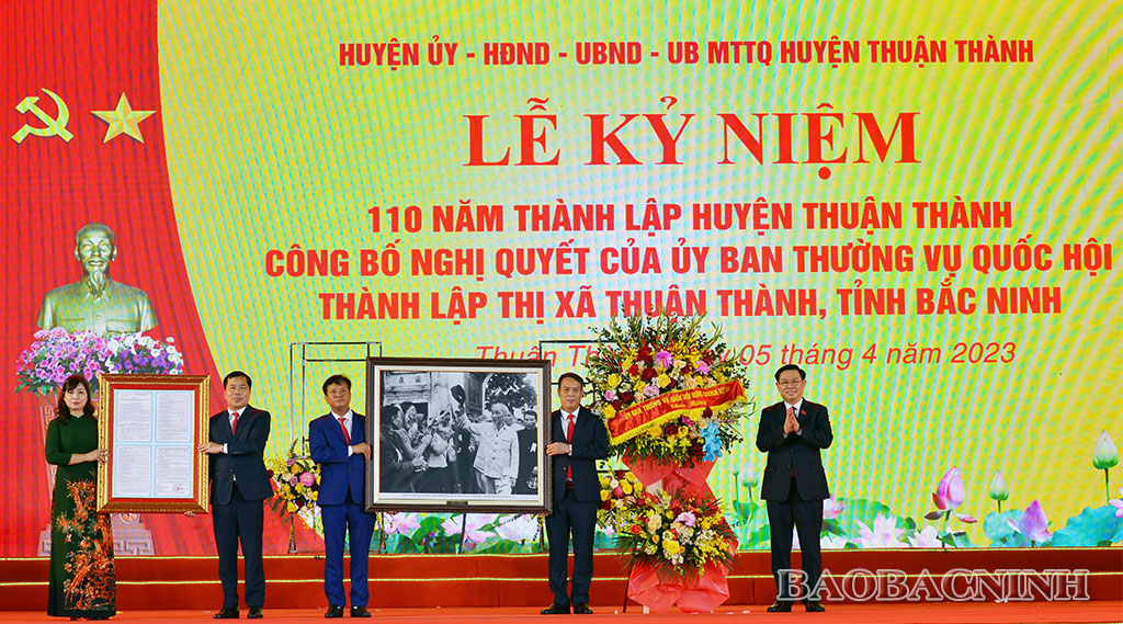 chinh thuc thanh lap thi xa Thuan Thanh Thị xã Thuận Thành chính thức được thành lập