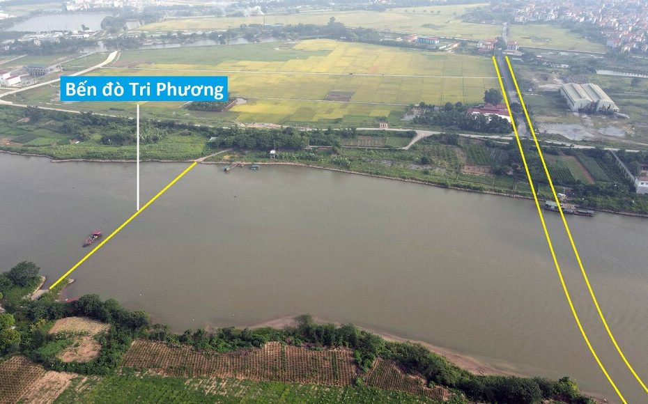 Bắc Ninh: Vị trí quy hoạch xây cầu vượt sông Đuống gần bến đò Tri Phương nối Tiên Du vs Thuận Thành