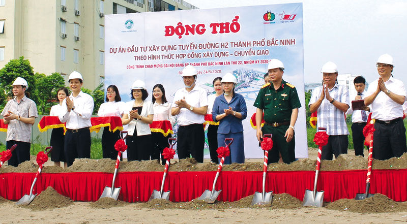 Động thổ xây dựng tuyến đường H2: Trục chính nội thị thành phố Bắc Ninh