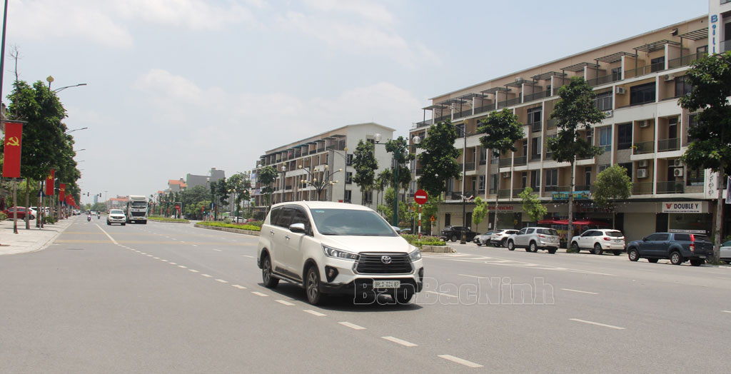 Hệ thống hạ tầng giao thông thành phố Bắc Ninh được đầu tư phát triển đồng bộ, hiện đại.