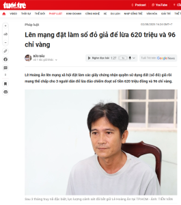 Lừa thành công 620 triệu đồng & 96 chỉ vàng bằng “sổ đỏ” mua online
