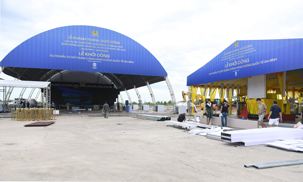 Các cơ quan, đơn vị chức năng làm công tác chuẩn bị cho Lễ khởi công sân bay gia bình bắc ninh