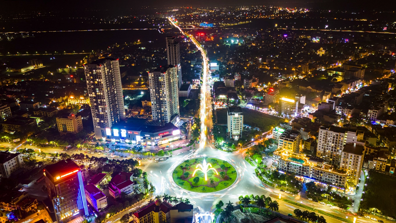 ngã 6 bắc ninh về đêm