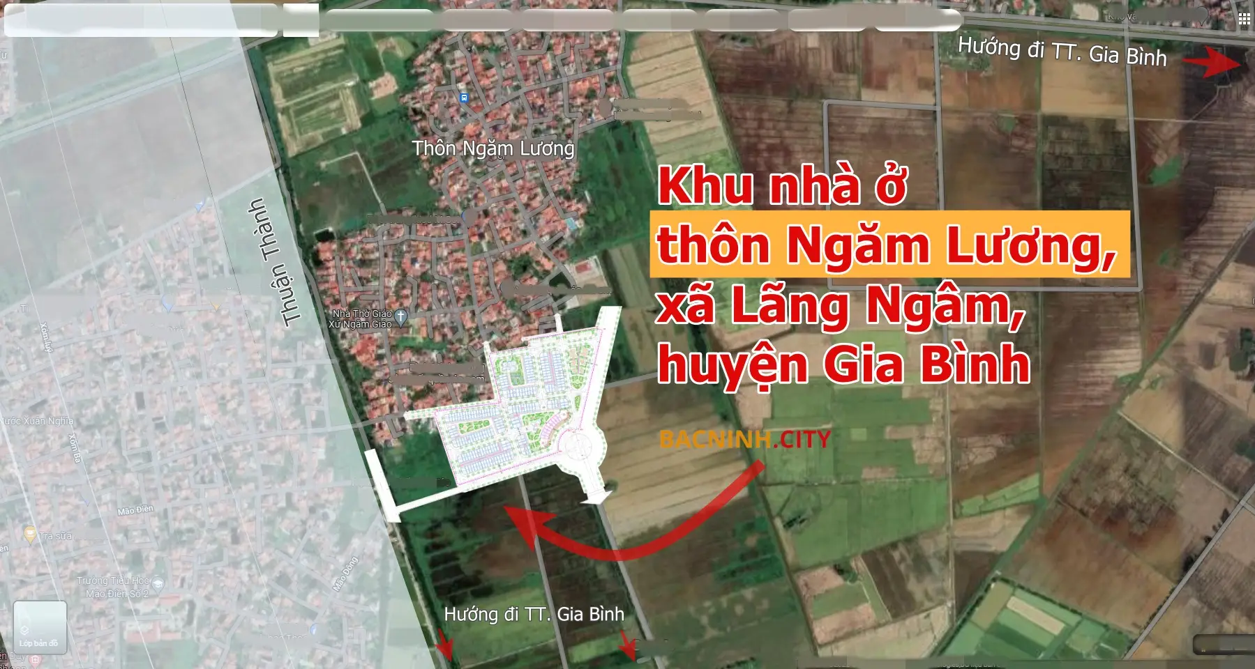 Khu nhà ở thôn Ngăm Lương tại xã Lãng Ngâm, huyện Gia Bình
