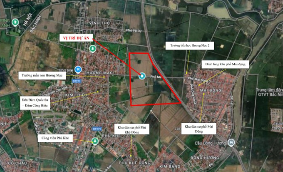 vi tri kdt phu khe bac ninh Liên danh Taseco Land & HNG Holdings đầu tư khu đô thị nghìn tỷ tại TP. Từ Sơn cũ