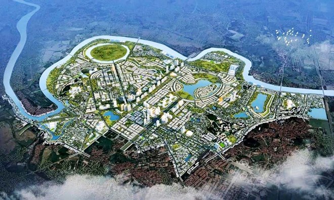 Phối cảnh khu vực lập quy hoạch dự án Khu đô thị mới phía Tây Bắc (khu 1), tỉnh Bắc Ninh. Ảnh: Chủ đầu tư